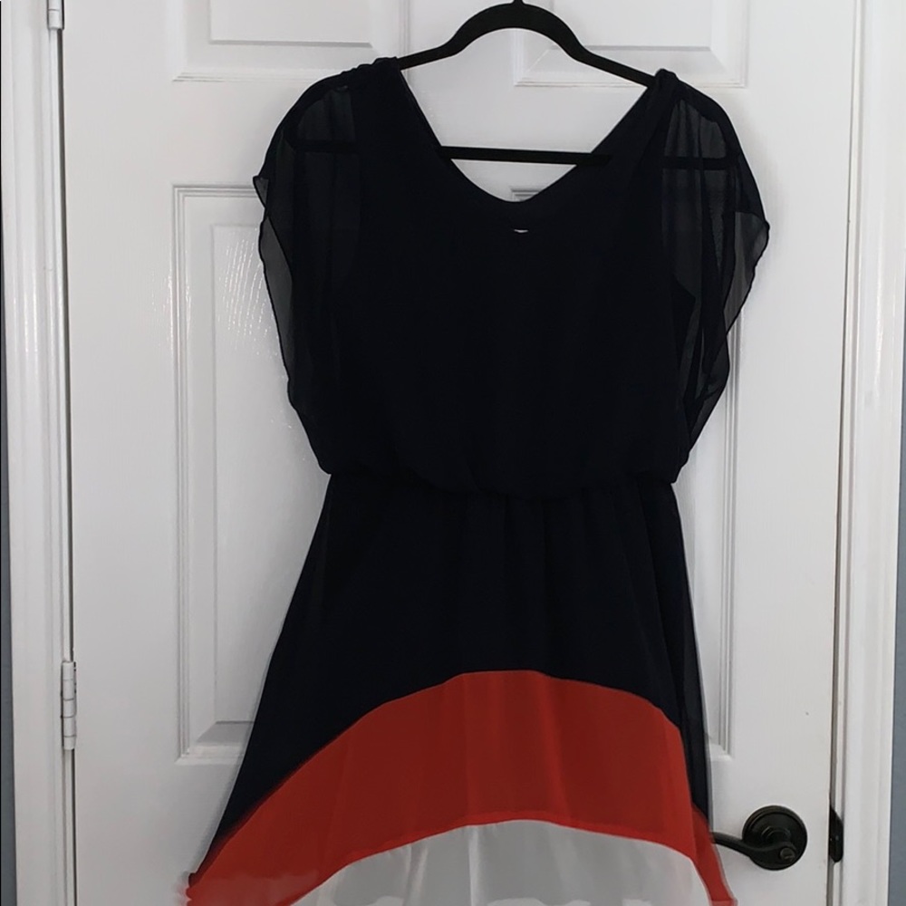 Flowy mid- length dress